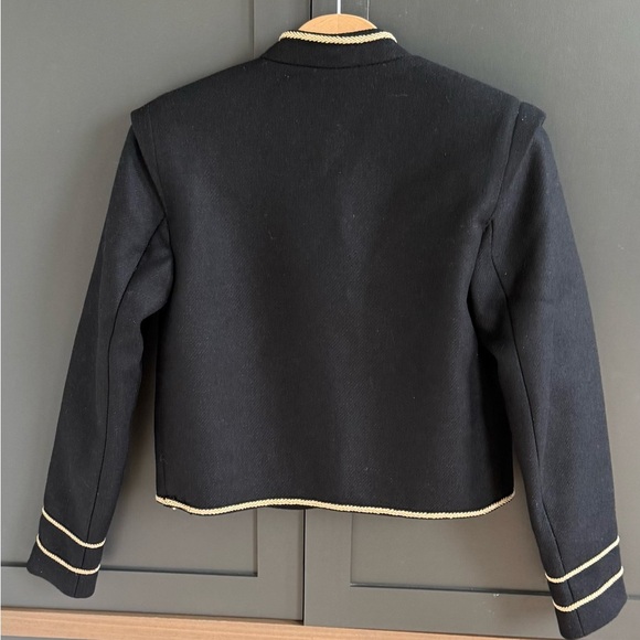Zara Black Blazer with Gold Thread Accents • Small • NWT - Picture 8 of 13